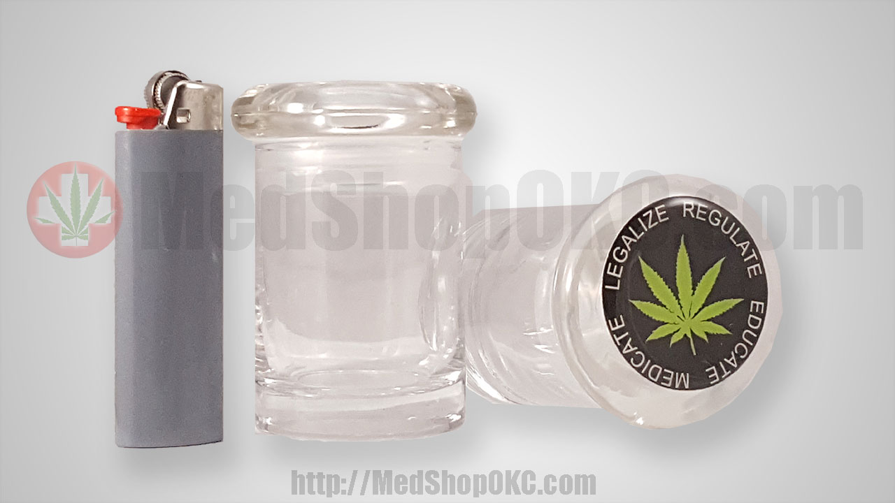 Glass Jar with Sticker